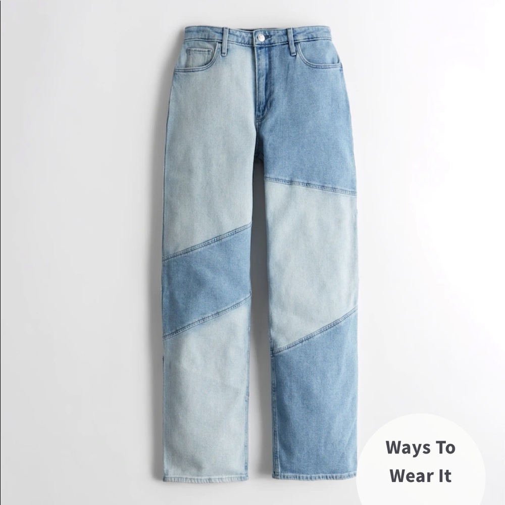 ULTRA HIGH-RISE PATCHWORK DAD JEANS